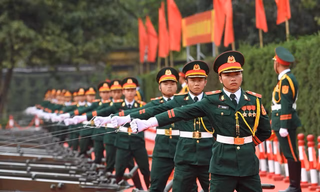 21 loạt đại bác chào đón Tổng Bí thư, Chủ tịch nước Trung Quốc Tập Cận Bình