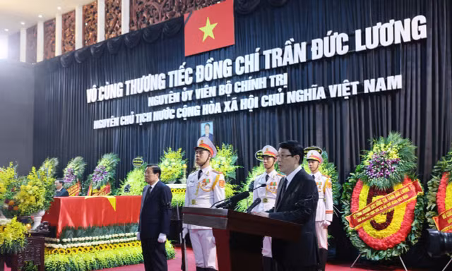 Toàn cảnh lễ truy điệu, tiễn đưa nguyên Chủ tịch nước Trần Đức Lương