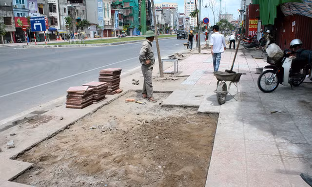 BQL các dự án trọng điểm nhận trách nhiệm chất lượng vỉa hè