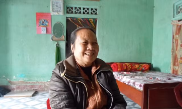 Cô Nguyễn Thị Toán ngồi tâm sự với phóng viên. 