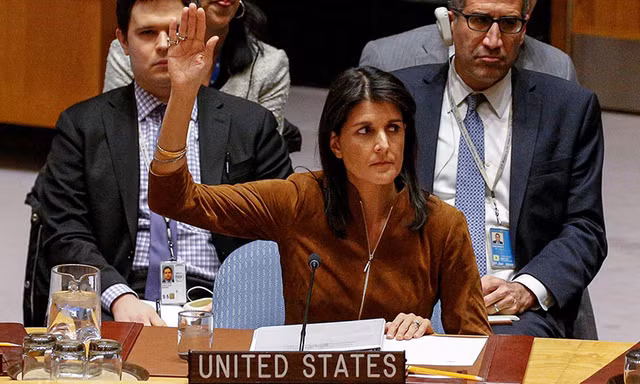 Đại sứ Mỹ tại Liên Hợp Quốc Nikki Haley. Ảnh: Reuters