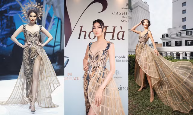 Chiếc váy này có gì đặc biệt mà ba mỹ nhân Lan Khuê, Hoàng Thùy, Thanh Khoa đua nhau mặc?