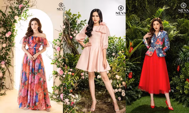Hoa hậu, Á hậu mặc gì cũng đẹp nhưng xuất sắc nhất là khoe dáng với họa tiết hoa