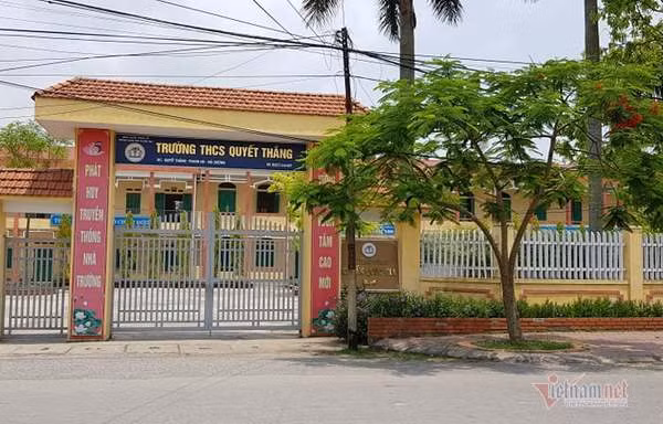 Trường THCS Quyết Thắng - nơi xảy ra sự việc