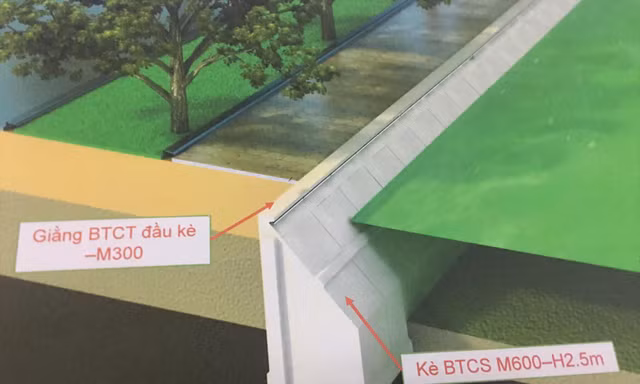 Phương án đề xuất kè hồ Gươm bằng bê tông đúc sẵn của đơn vị nghiên cứu 