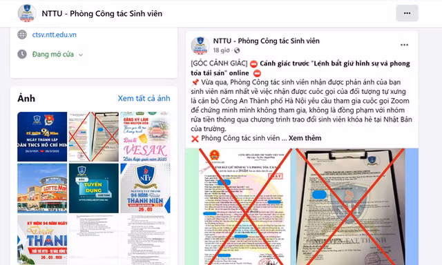Trường ra thông báo khẩn cấp khi sinh viên nhận ‘Lệnh bắt giữ hình sự và phong tỏa tài sản’ giả mạo