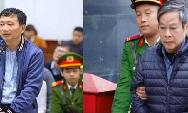 Trịnh Xuân Thanh và Nguyễn Bắc Son tại tòa