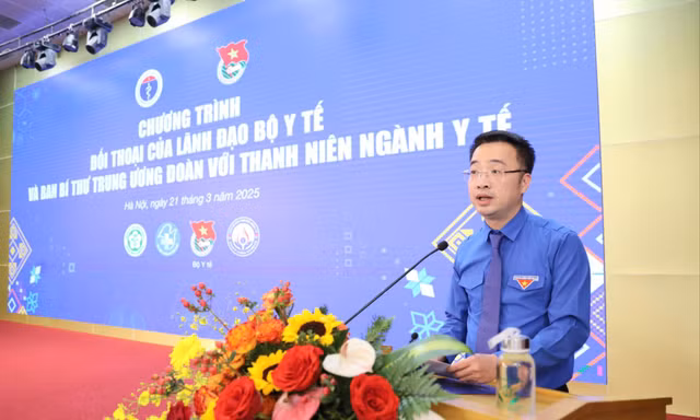 Anh Nguyễn Tường Lâm, Bí thư Trung ương Đoàn, phát biểu tại chương trình đối thoại