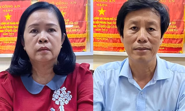Bà Bùi Thị Lệ Phi và ông Cao Minh Chu. Ảnh: Công an cung cấp