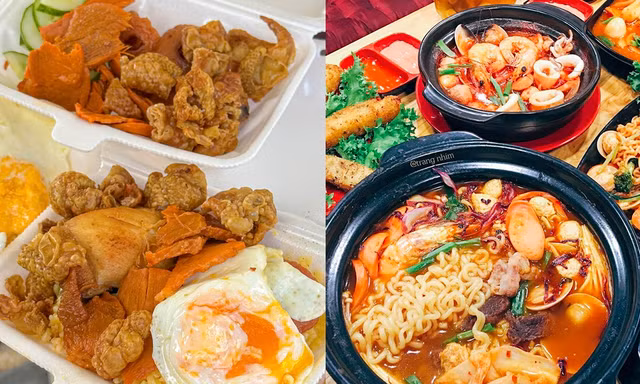 Thiên đường ăn vặt gần trường THCS Tùng Thiện Vương: No căng cùng cơm gà, mì cay