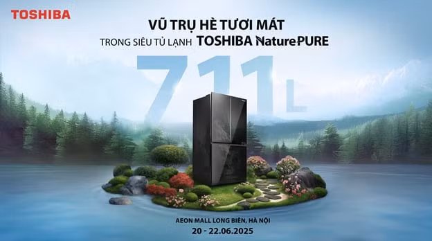 Toshiba thu hút gia đình Việt trải nghiệm tủ lạnh NaturePURE 711L mới tại AEON Mall