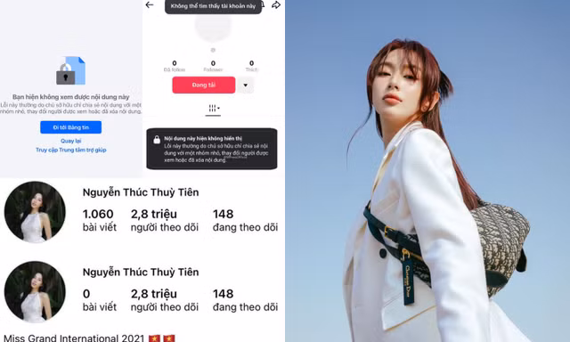 Hoa hậu Thùy Tiên khóa các tài khoản mạng xã hội, ẩn bài đăng trên Instagram