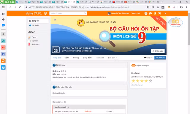 Sở GD&ĐT Hà Nội vừa đưa 24 bộ đề ôn tập môn Lịch sử lớp 9 lên trang mạng xã hội trực tuyến để học sinh truy cập và ôn tập miễn phí. 