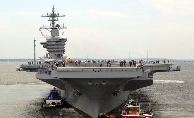 Tàu sân bay USS Carl Vinson. (Ảnh: AFP/TTXVN) 
