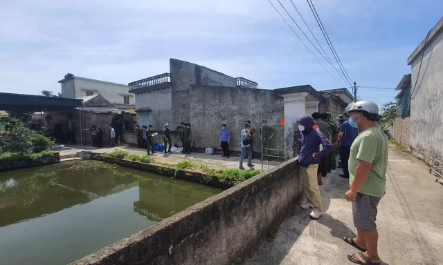 Ngôi nhà xảy ra vụ thảm sát 3 người ở xã Quỳnh Hoa, huyện Quỳnh Phụ, tỉnh Thái Bình - Ảnh: Hoàng Long