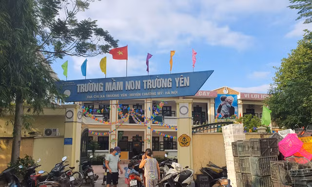 Trường mầm non Trường Yên, một trong những nơi HTX Chúc Sơn cung cấp