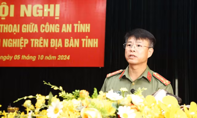 Giám đốc Công an Vĩnh Phúc đối thoại với 120 doanh nghiệp trên địa bàn
