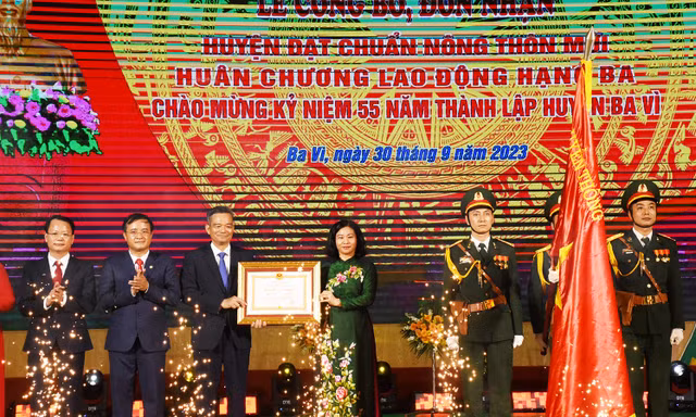 Huyện Ba Vì đạt chuẩn nông thôn mới
