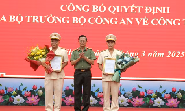 Bổ nhiệm Phó Giám đốc công an ở 6 tỉnh