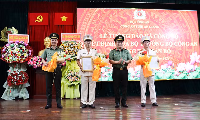 Điều động, bổ nhiệm Phó Cục trưởng Cục Cảnh sát Hình sự và 3 Phó Giám đốc Công an tỉnh