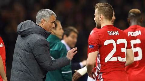 Shaw bị Mourinho thay ra sau hiệp 1 trận gặp Brighton