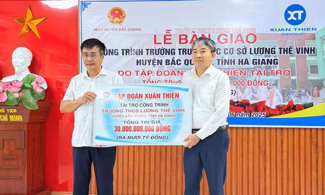 Tập đoàn Xuân Thiện bàn giao ngôi trường 30 tỷ đồng cho học sinh Hà Giang
