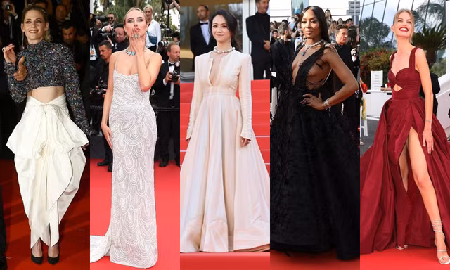 Cannes ngày 7: Naomi Campbell phô gần hết vòng một, Thang Duy mặc xẻ ngực sâu táo bạo