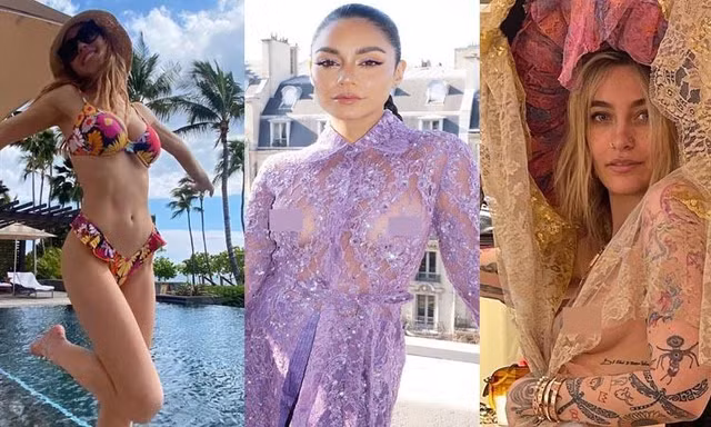 Con gái Michael Jackson gần như khỏa thân, Vanessa Hudgens khoe ngực phản cảm