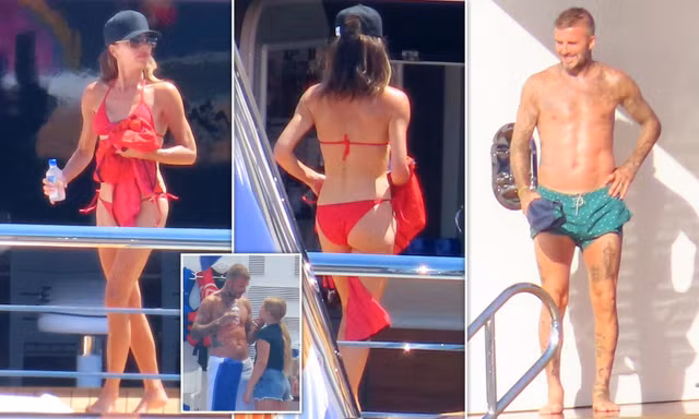 Victoria Beckham hiếm hoi mặc bikini ‘đọ dáng’ với bạn gái của con trai út