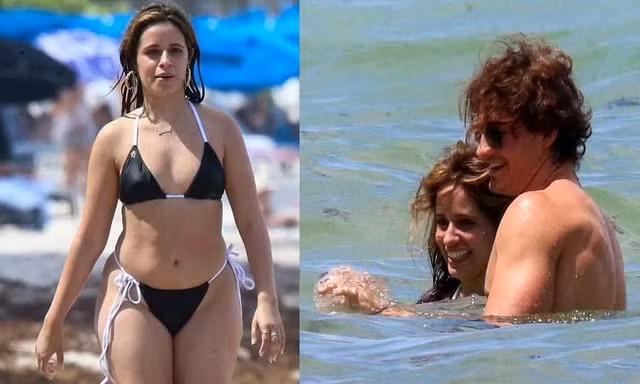 Camila Cabello mặc bikini bé xíu khoe body mũm mĩm, thân thiết với trai lạ trên biển