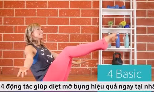 4 động tác giảm mỡ bụng hiệu quả