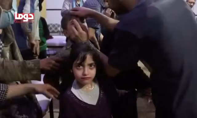 Cảnh quay ghi lại vụ tấn công được cho là bằng vũ khí hóa học ở Đông Ghouta hồi tháng 4/2018. 