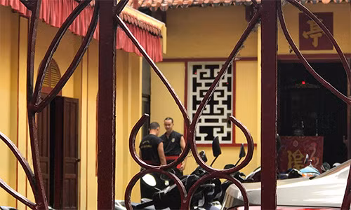 Võ đường của Nam Huỳnh Đạo sáng 15/7. Ảnh: Kỳ Lân. 
