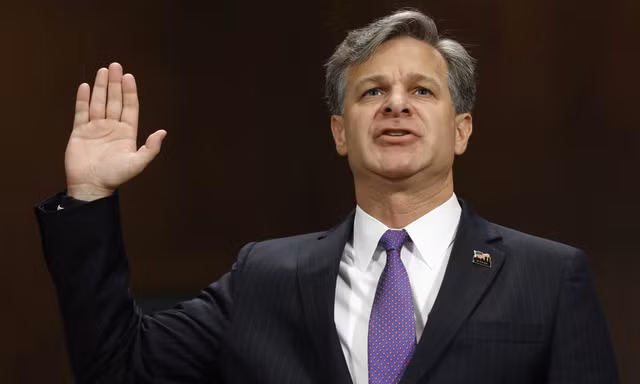Ông Christopher Wray. Ảnh: AP