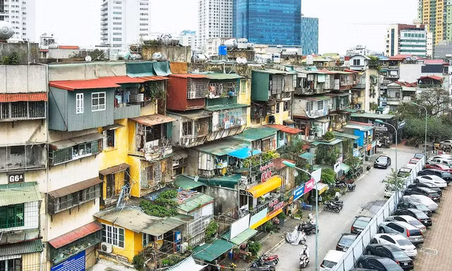 Khu tập thể Trung Tự, Kim Liên, Khương Thượng tại quận Đống Đa được đề xuất xây dựng lên 48 tầng. Ảnh: Phùng Linh