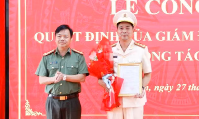 Công bố quyết định của Giám đốc Công an tỉnh Lai Châu về công tác cán bộ