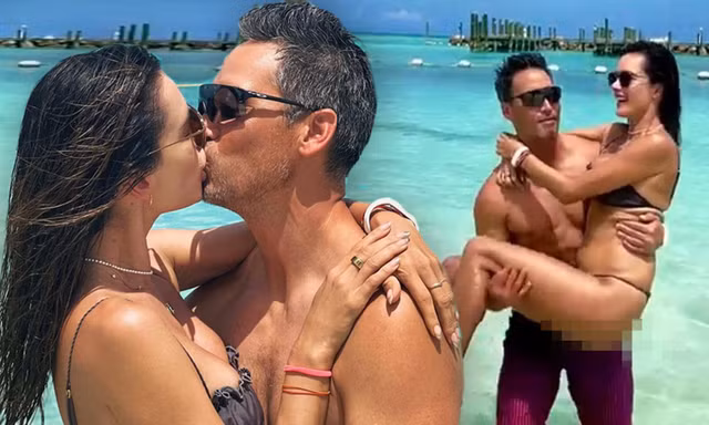 Alessandra Ambrosio ôm hôn bạn trai tình tứ trên biển
