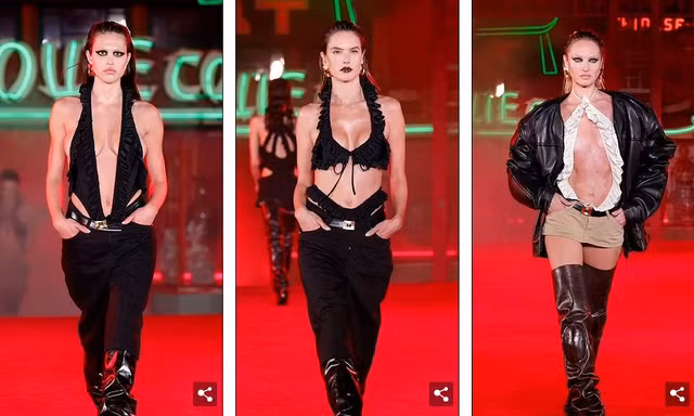 Dàn mẫu đình đám. ngực trần catwalk gây 'bão'