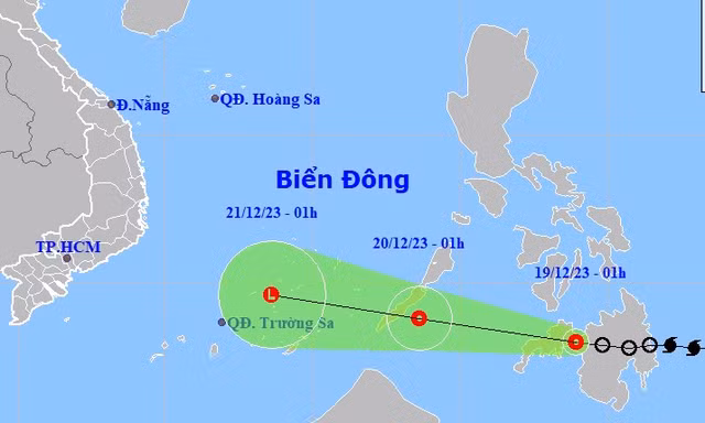Đêm nay, áp thấp nhiệt đới vào Biển Đông
