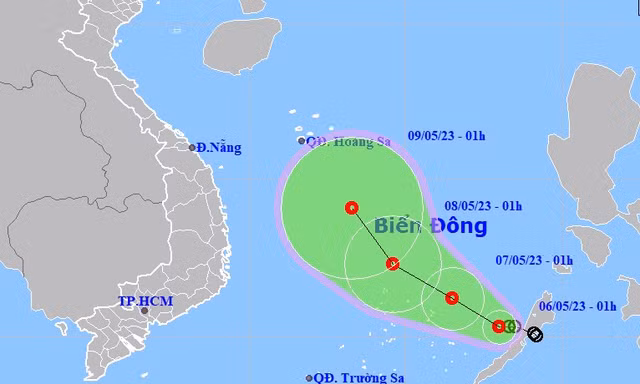 Thông tin mới về áp thấp nhiệt đới trên Biển Đông