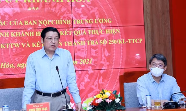 Trưởng Ban Nội chính T.Ư Phan Đình Trạc làm việc với tỉnh Khánh Hòa