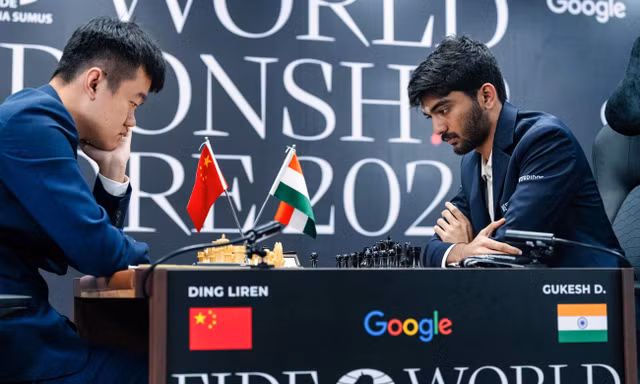 Giải vô địch cờ vua thế giới 2024: Ding Liren và Gukesh bất phân thắng bại ở ván 4
