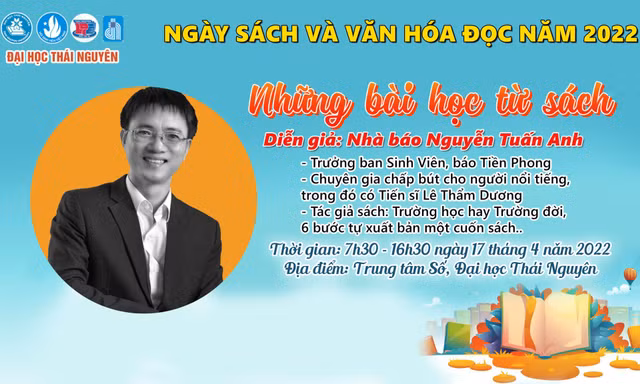 Nhà báo Nguyễn Tuấn Anh làm diễn giả tại Ngày sách và văn hoá đọc Đại học Thái Nguyên 2022