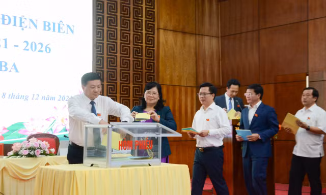 Kết quả lấy phiếu tín nhiệm lãnh đạo chủ chốt tỉnh Điện Biên