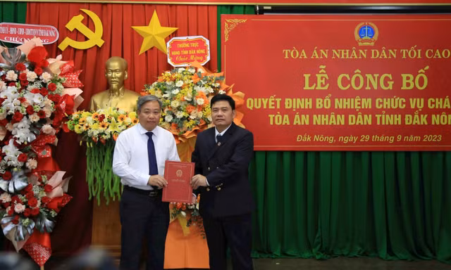 Đắk Nông có tân chánh án tòa án nhân dân 