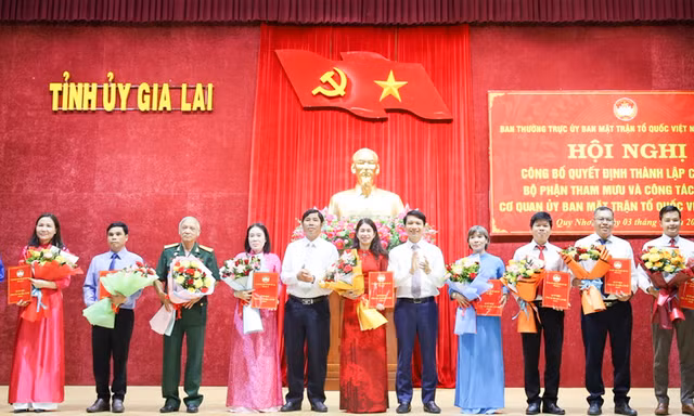 Gia Lai kiện toàn bộ máy Ủy ban MTTQ Việt Nam tỉnh