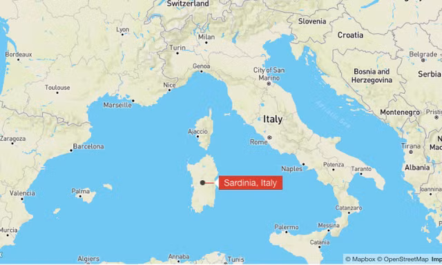 Sardinia là hòn đảo lớn thứ hai ở Địa Trung Hải