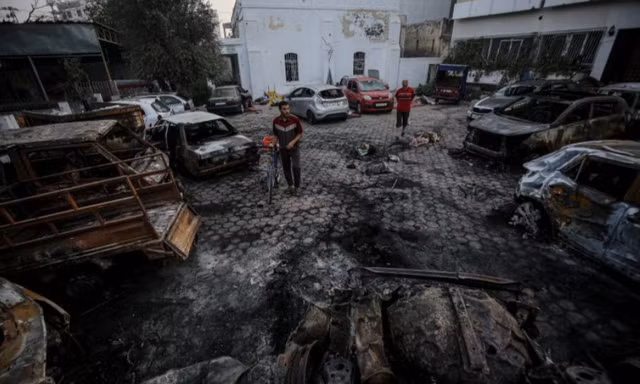 Một góc tan hoang ở Dải Gaza. (Ảnh: Al Jazeera)