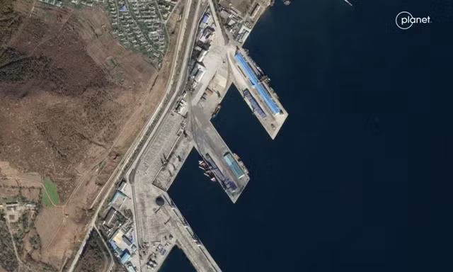 Ảnh vệ tinh chụp cảng của đặc khu kinh tế Rason, Triều Tiên. (Ảnh: Planet Labs)