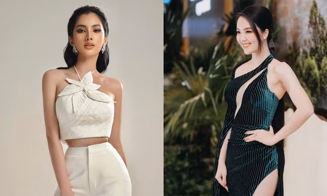 Á hậu Thuỵ Vân mặc váy xẻ vòng 1 nóng bỏng, Cẩm Đan diện crop-top khoe eo 'con kiến' sexy